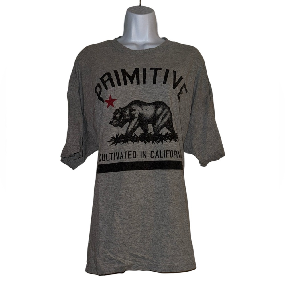 Primitive Gray California Bear Tee